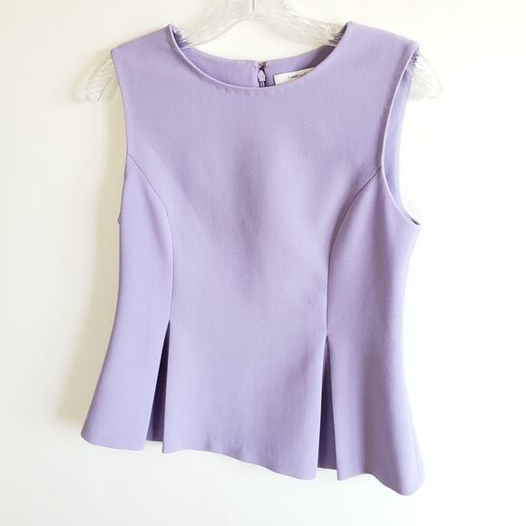 Diane Von Furstenberg Lilac Mallorie Peplum Top - Picture 4 of 8